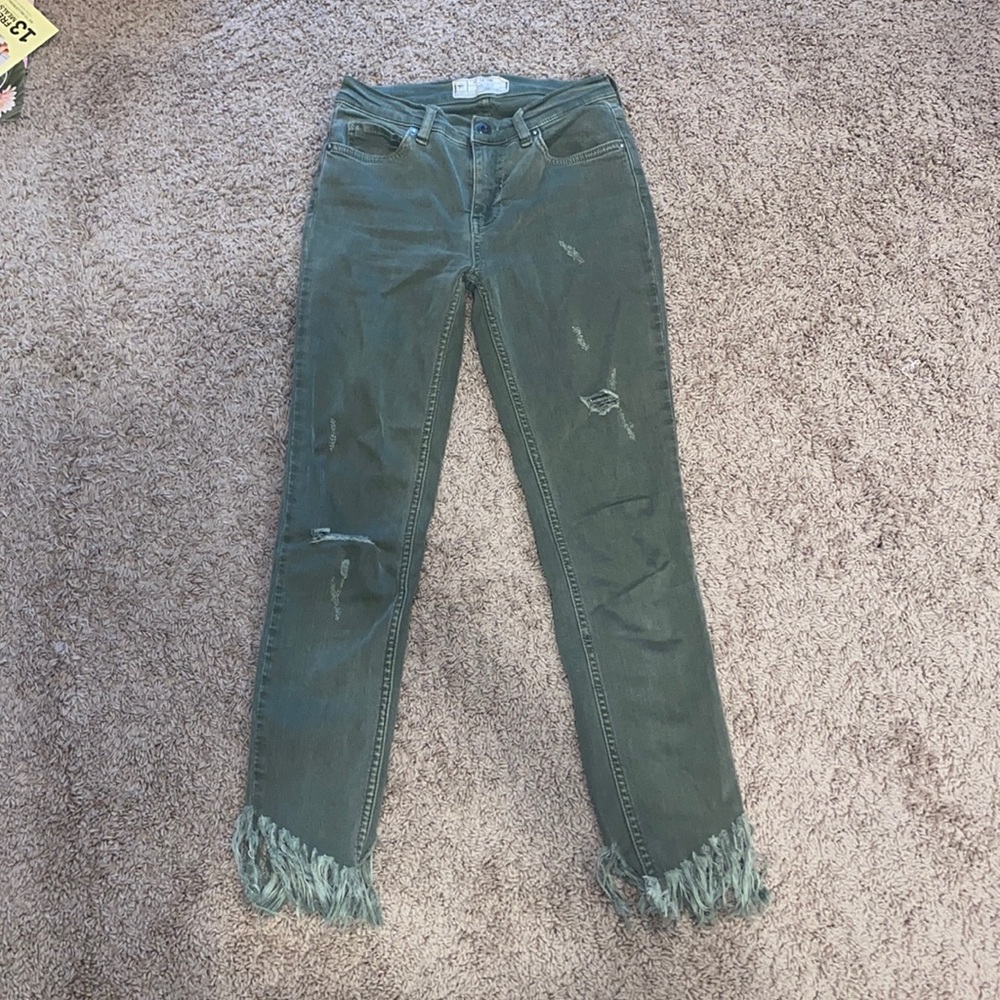 Free People olive jeans- size 25
